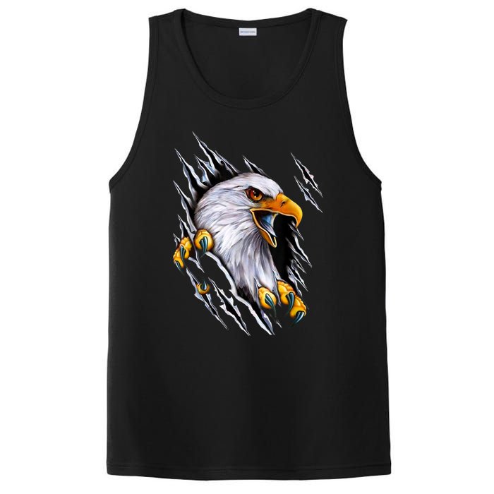 American Bald Eagle With Claws PosiCharge Competitor Tank