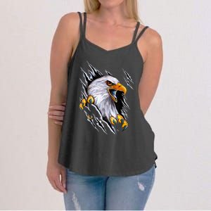 American Bald Eagle With Claws Women's Strappy Tank