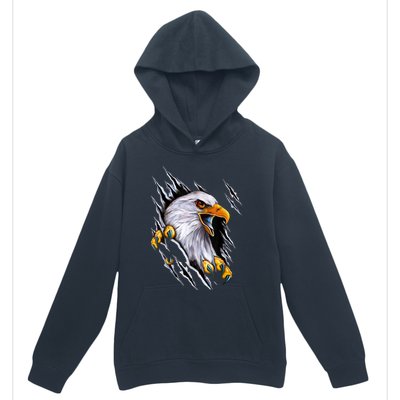 American Bald Eagle With Claws Urban Pullover Hoodie