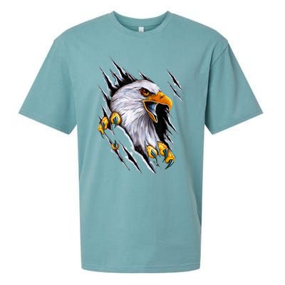 American Bald Eagle With Claws Sueded Cloud Jersey T-Shirt