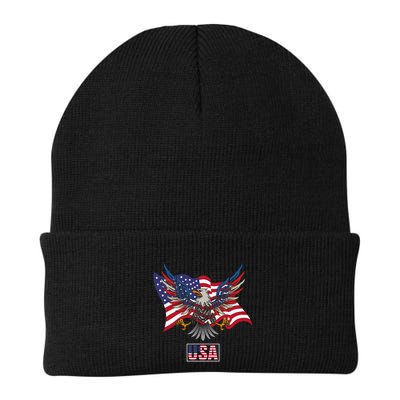 American Bald Eagle Usa Flag Beanie