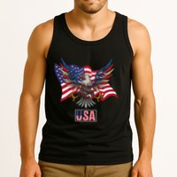 American Bald Eagle Usa Flag Tank Top