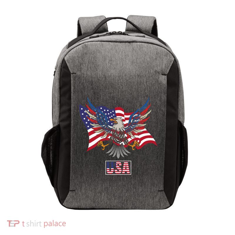 American Bald Eagle Usa Flag Vector Backpack