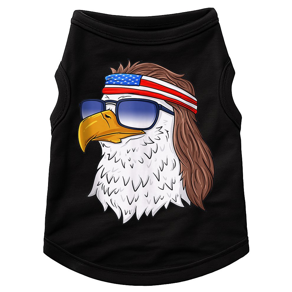 American Bald Eagle Mullet 4th Of July Funny USA Patriotic Doggie Tank