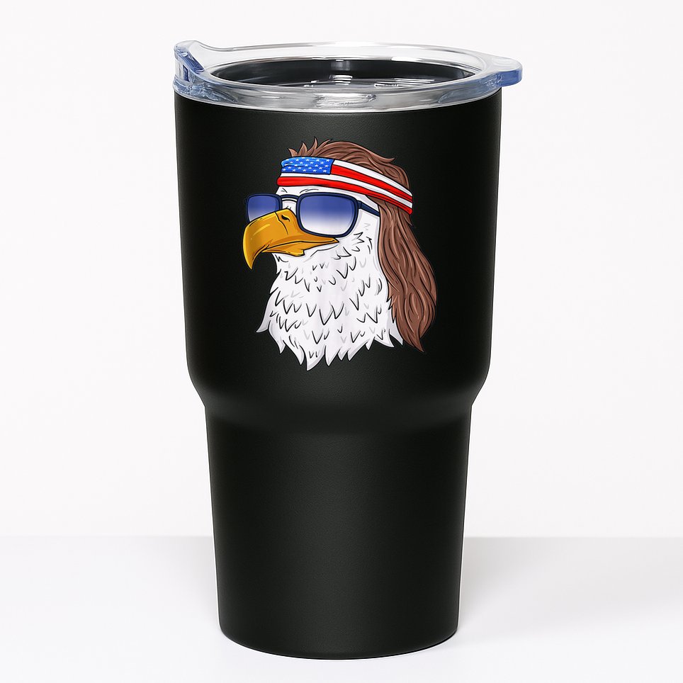 American Bald Eagle Mullet 4th Of July Funny USA Patriotic Tumbler