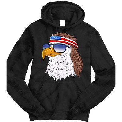 American Bald Eagle Mullet 4th Of July Funny USA Patriotic Tie Dye Hoodie