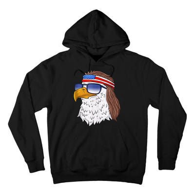 American Bald Eagle Mullet 4th Of July Funny USA Patriotic Tall Hoodie