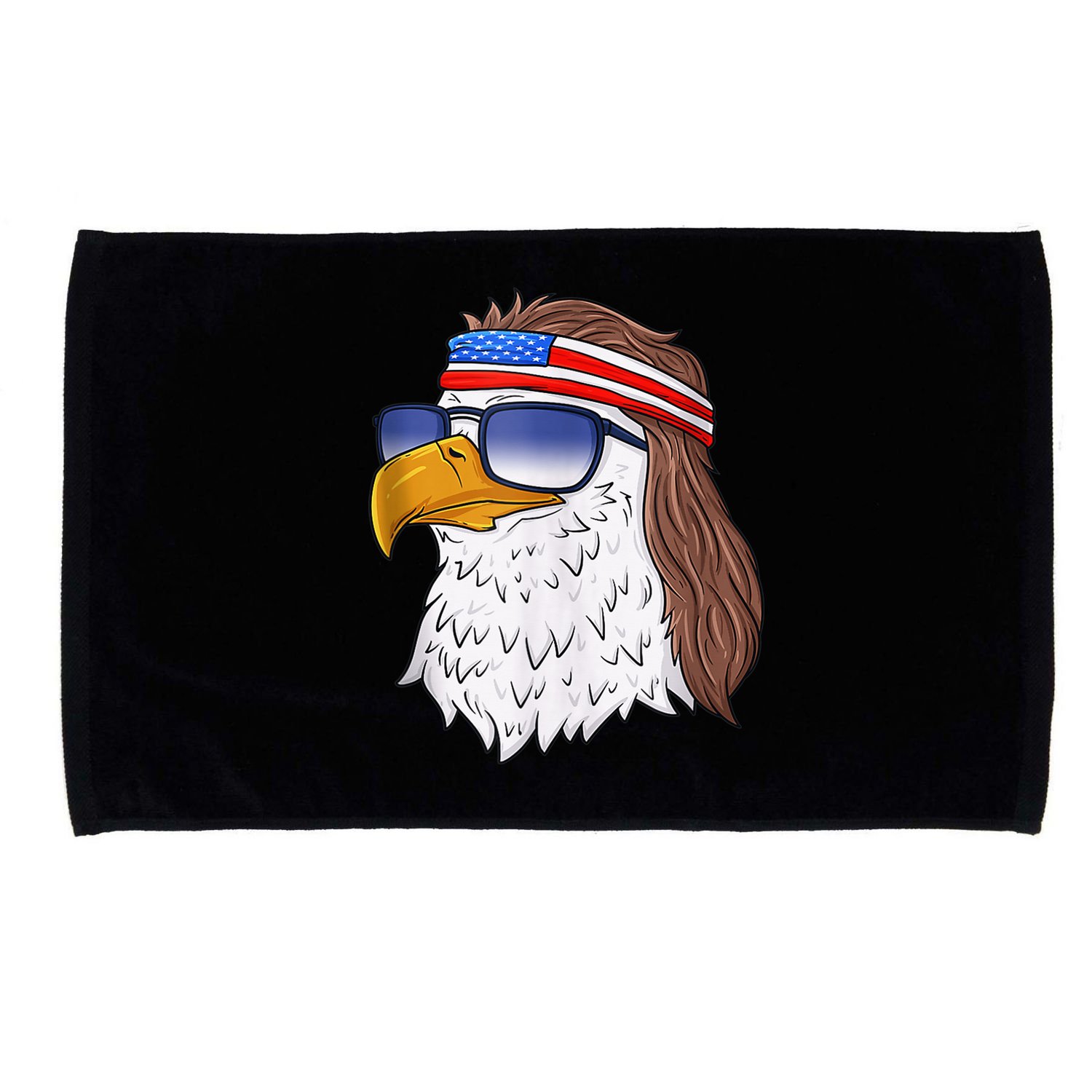 American Bald Eagle Mullet 4th Of July Funny USA Patriotic Microfiber Hand Towel