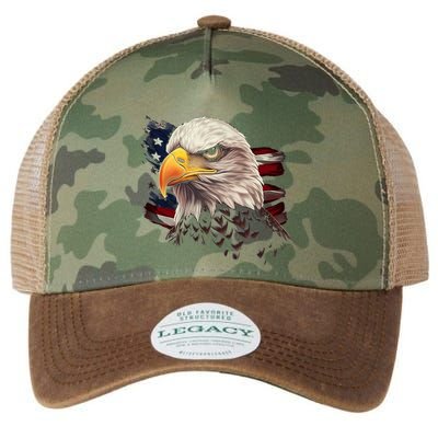 American Bald Eagle American Flag Usa Bald Eagle Legacy Tie Dye Trucker Hat