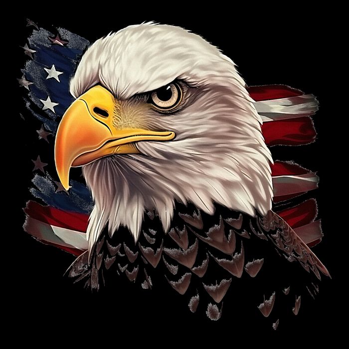 American Bald Eagle American Flag Usa Bald Eagle Cooling Performance Crew T-Shirt