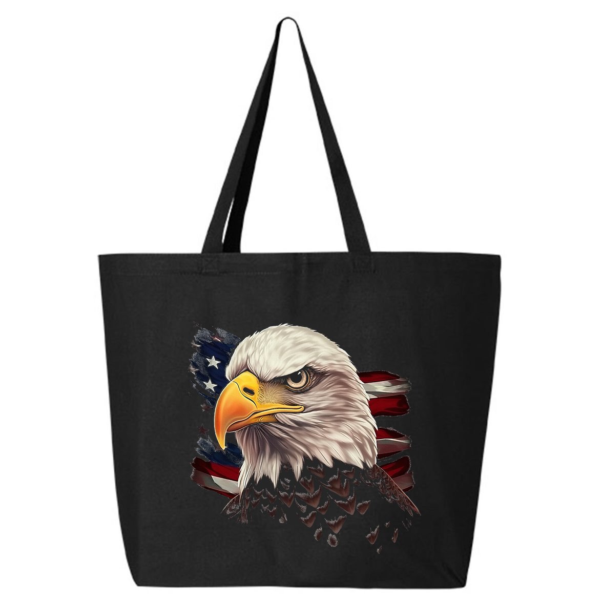 American Bald Eagle American Flag Usa Bald Eagle 25L Jumbo Tote