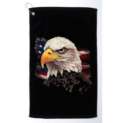 American Bald Eagle American Flag Usa Bald Eagle Golf Towel