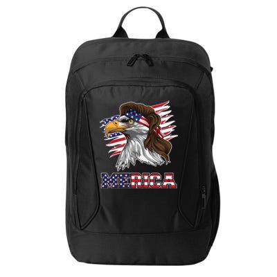 American Bald Eagle Mullet Merica Bird Of Prey Gift City Backpack