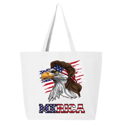 American Bald Eagle Mullet Merica Bird Of Prey Gift 25L Jumbo Tote