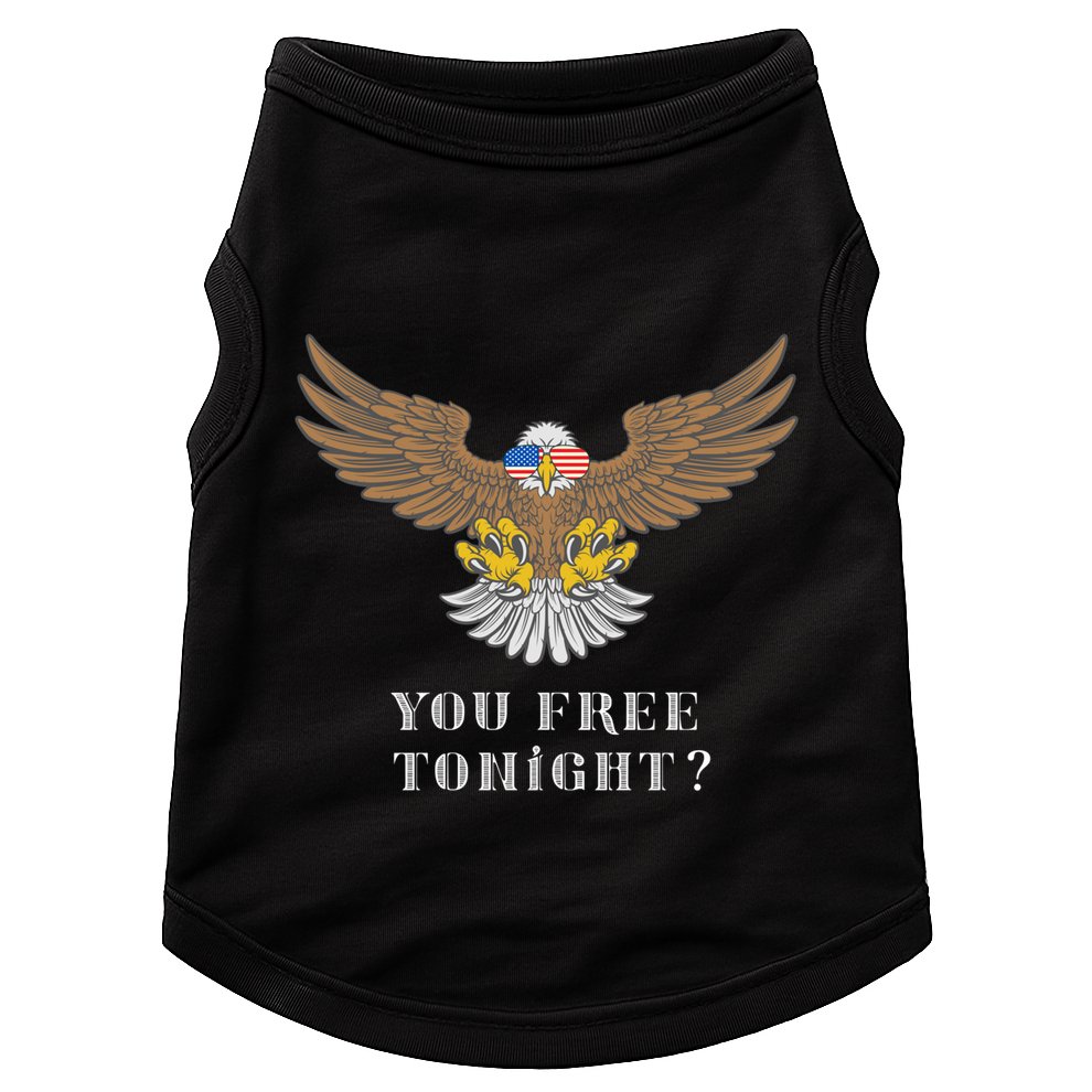 American Bald Eagle American Flag Patriotic You Free Tonight Great Gift Doggie Tank