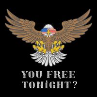 American Bald Eagle American Flag Patriotic You Free Tonight Great Gift Flat Bill Trucker Hat