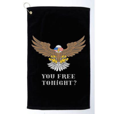 American Bald Eagle American Flag Patriotic You Free Tonight Great Gift Golf Towel