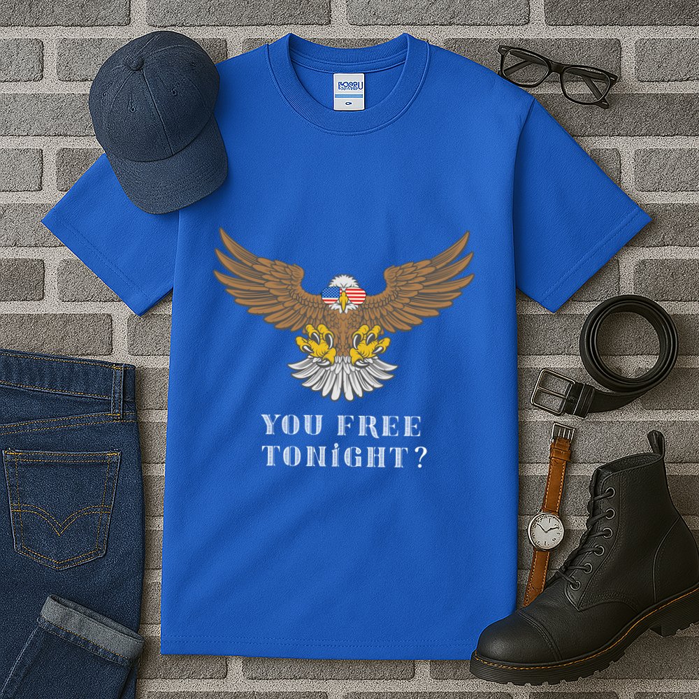 American Bald Eagle American Flag Patriotic You Free Tonight Great Gift Tall T-Shirt