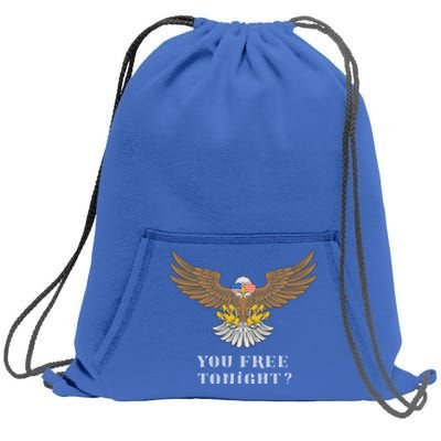 American Bald Eagle American Flag Patriotic You Free Tonight Great Gift Sweatshirt Cinch Pack Bag