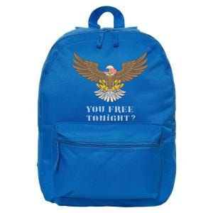 American Bald Eagle American Flag Patriotic You Free Tonight Great Gift 16 in Basic Backpack