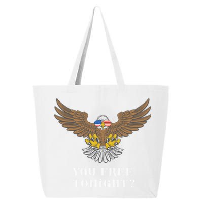 American Bald Eagle American Flag Patriotic You Free Tonight Great Gift 25L Jumbo Tote