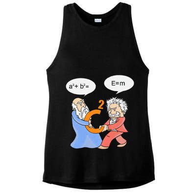 A2 B2 E Mc Funny Scientist Ladies PosiCharge Tri-Blend Wicking Tank