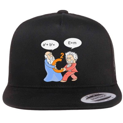 A2 B2 E Mc Funny Scientist Flat Bill Trucker Hat
