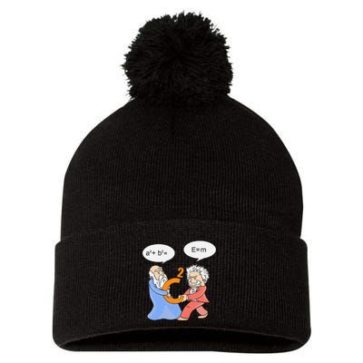 A2 B2 E Mc Funny Scientist Pom Pom 12in Knit Beanie