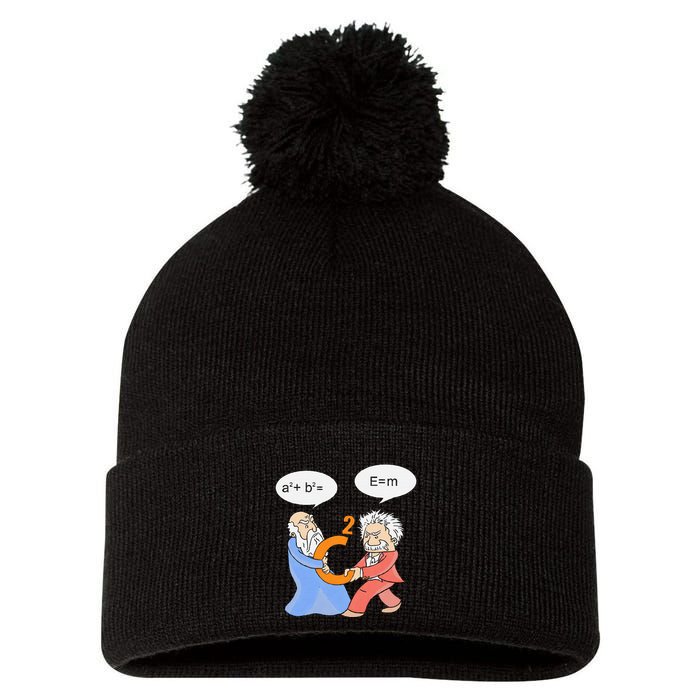 A2 B2 E Mc Funny Scientist Pom Pom 12in Knit Beanie