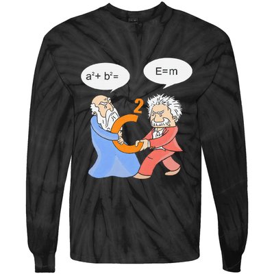A2 B2 E Mc Funny Scientist Tie-Dye Long Sleeve Shirt