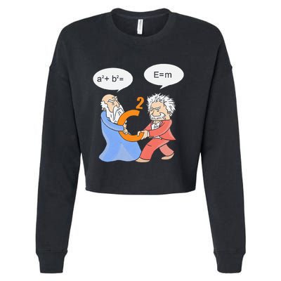 A2 B2 E Mc Funny Scientist Cropped Pullover Crew