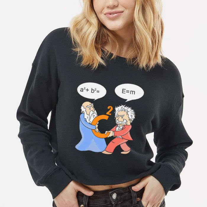 A2 B2 E Mc Funny Scientist Cropped Pullover Crew