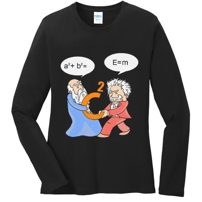 A2 B2 E Mc Funny Scientist Ladies Long Sleeve Shirt