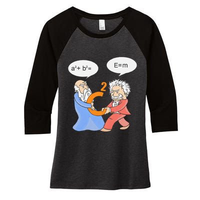 A2 B2 E Mc Funny Scientist Women's Tri-Blend 3/4-Sleeve Raglan Shirt