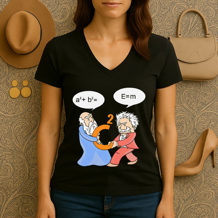 A2 B2 E Mc Funny Scientist Women's V-Neck T-Shirt