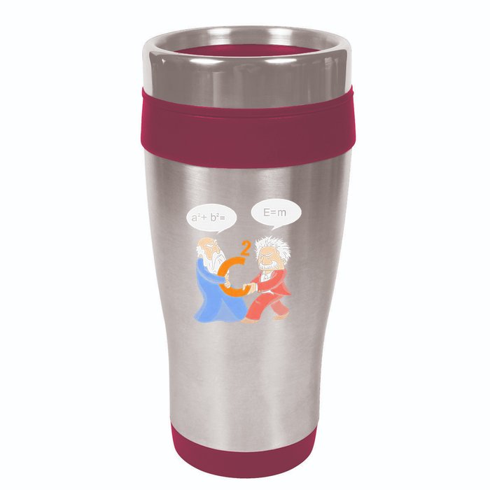 A2 B2 E Mc Funny Scientist 16oz Travel Tumbler