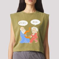 A2 B2 E Mc Funny Scientist Garment-Dyed Women's Muscle Tee