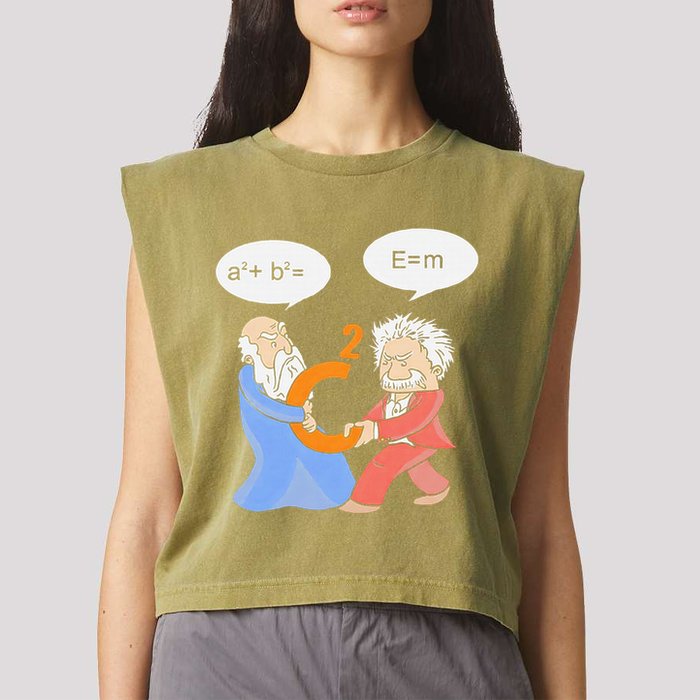 A2 B2 E Mc Funny Scientist Garment-Dyed Women's Muscle Tee