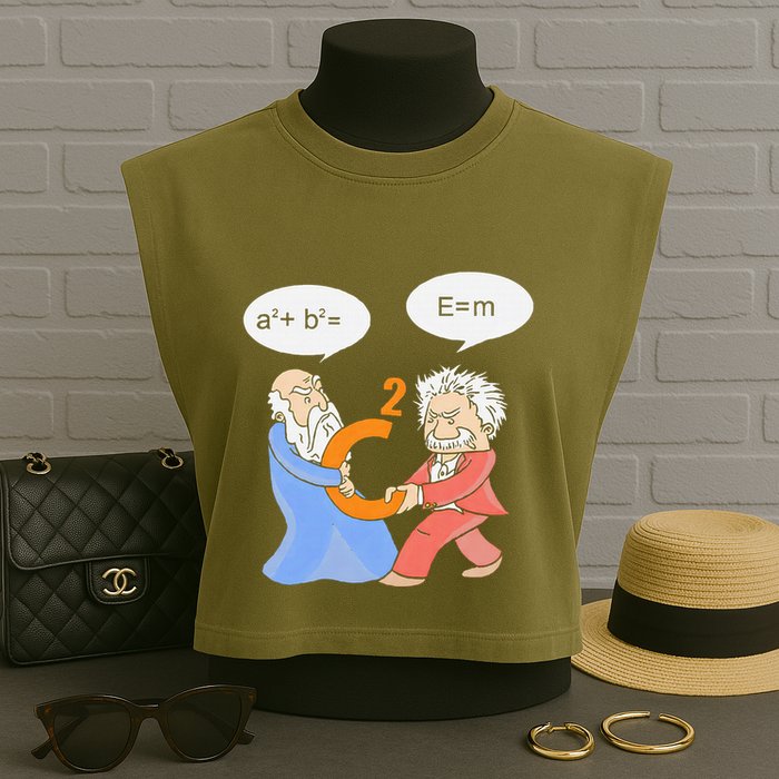 A2 B2 E Mc Funny Scientist Garment-Dyed Women's Muscle Tee