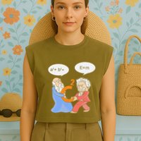 A2 B2 E Mc Funny Scientist Garment-Dyed Women's Muscle Tee
