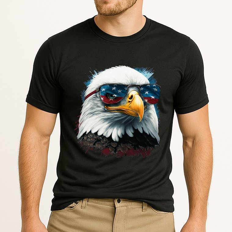 American Bald Eagle Usa Flag Eagle Usa Cooling Performance Crew T-Shirt