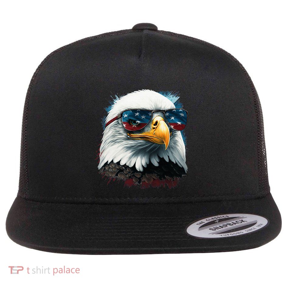 American Bald Eagle Usa Flag Eagle Usa Flatbill Hat