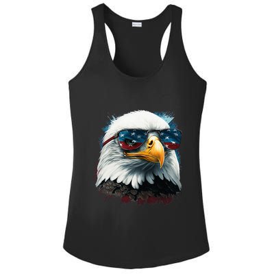 American Bald Eagle Usa Flag Eagle Usa Ladies PosiCharge Competitor Racerback Tank