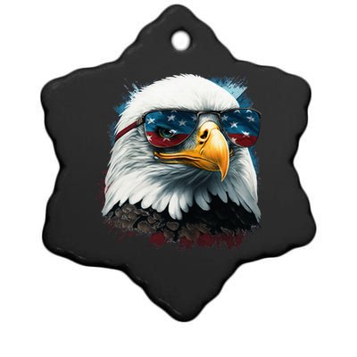 American Bald Eagle Usa Flag Eagle Usa Ceramic Star Ornament