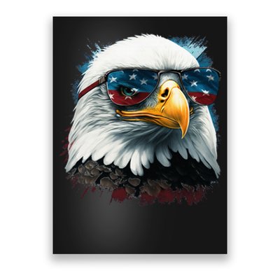 American Bald Eagle Usa Flag Eagle Usa Poster