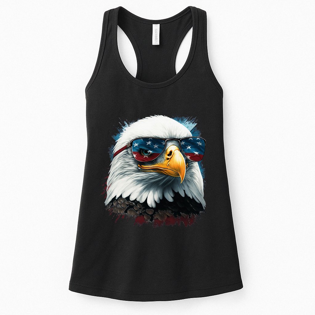 American Bald Eagle Usa Flag Eagle Usa Womens Tank Top