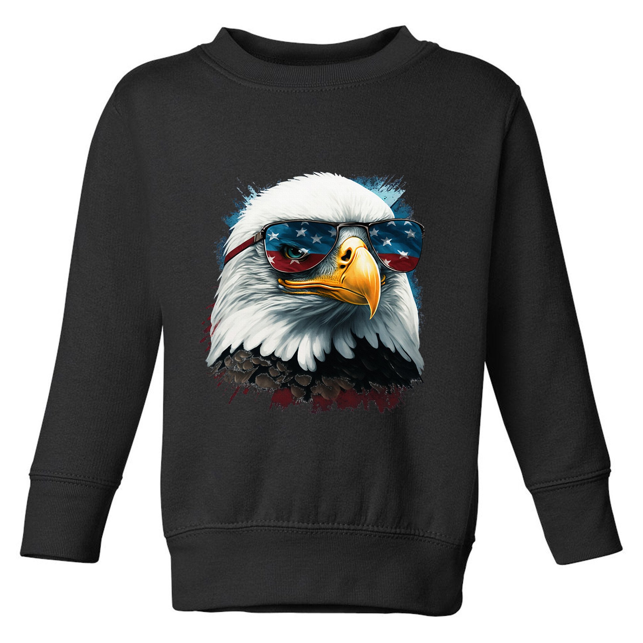 American Bald Eagle Usa Flag Eagle Usa Toddler Sweatshirt