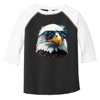 American Bald Eagle Usa Flag Eagle Usa Toddler Fine Jersey T-Shirt