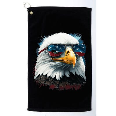 American Bald Eagle Usa Flag Eagle Usa Golf Towel