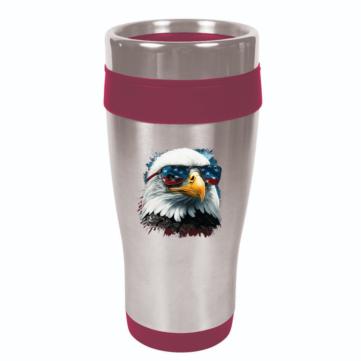 American Bald Eagle Usa Flag Eagle Usa 16oz Travel Tumbler